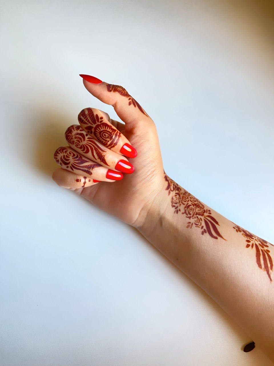 ( يد واحدة )rose طابع الحناء : رشمة